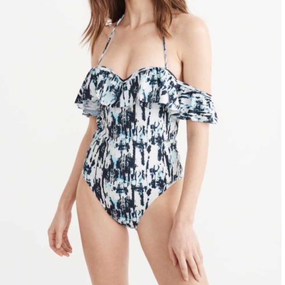 Abercrombie off the shoulder push-up swimsuit